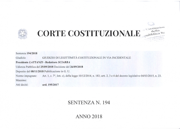 Contratti a tutele crescenti: torna la discrezionalità dei Giudici nella quantificazione del danno.